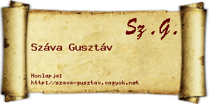 Száva Gusztáv névjegykártya