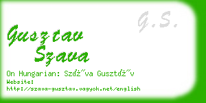 gusztav szava business card